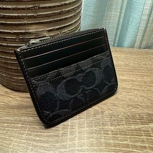 Coach Denim Card Holder